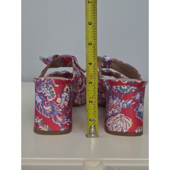 Copper Key Floral Block Heels Size 9 Retro Bow Knot Platform Sandals Electric - Picture 5 of 8